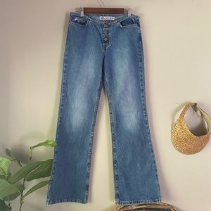 Express low rise flare jeans